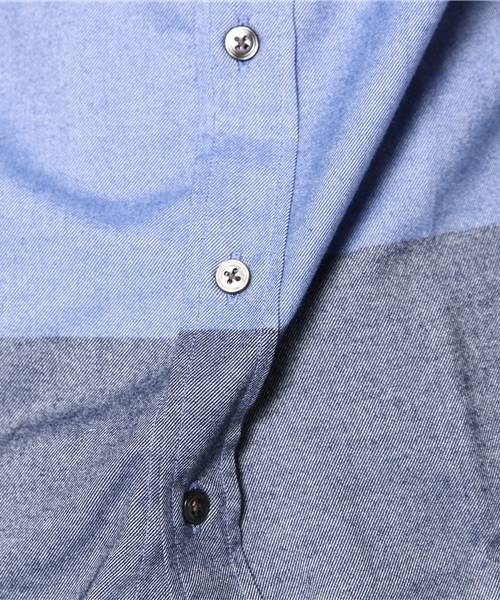 EDIFICE(エディフィス)の「◇【2ND1月号 掲載】2TONE COLOR ネルボタンダウンシャツ(シャツ/ブラウス・メンズ・ブルー系その他/ホワイト/ライトグレー・44/46/48/50)」の9枚目の写真
