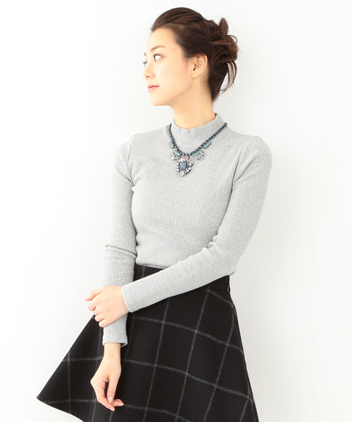 Ray BEAMS（レイビームス）の「Ray BEAMS / テレコハイネック（Tシャツ/カットソー・レディース・ライトグレー/ブラック/オフホワイト・ONE SIZE）」の3枚目の写真