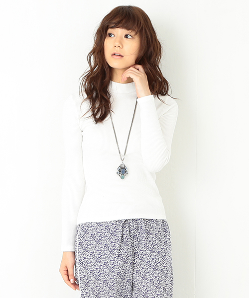 Ray BEAMS（レイビームス）の「Ray BEAMS / テレコハイネック（Tシャツ/カットソー・レディース・ライトグレー/ブラック/オフホワイト・ONE SIZE）」の11枚目の写真