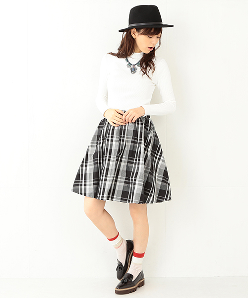 Ray BEAMS（レイビームス）の「Ray BEAMS / テレコハイネック（Tシャツ/カットソー・レディース・ライトグレー/ブラック/オフホワイト・ONE SIZE）」の12枚目の写真