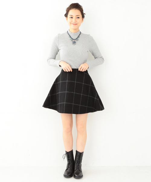 Ray BEAMS（レイビームス）の「Ray BEAMS / テレコハイネック（Tシャツ/カットソー・レディース・ライトグレー/ブラック/オフホワイト・ONE SIZE）」の5枚目の写真