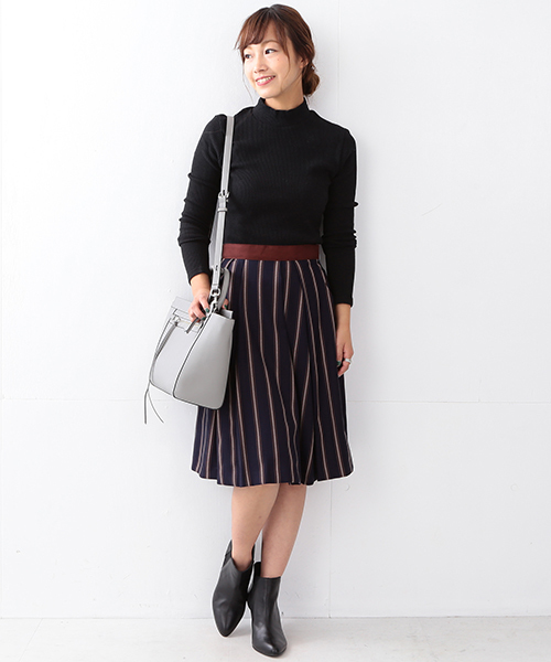 Ray BEAMS（レイビームス）の「Ray BEAMS / テレコハイネック（Tシャツ/カットソー・レディース・ライトグレー/ブラック/オフホワイト・ONE SIZE）」の15枚目の写真