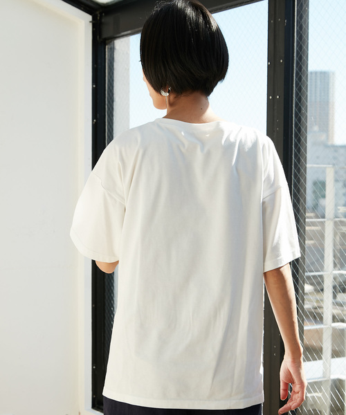 ear PAPILLONNER（イアパピヨネ）の「シマウマＴシャツ（Tシャツ/カットソー・レディース・ホワイト/ブラック/カーキ・FREE）」の4枚目の写真