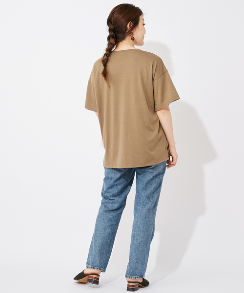 ear PAPILLONNER（イアパピヨネ）の「シマウマＴシャツ（Tシャツ/カットソー・レディース・ホワイト/ブラック/カーキ・FREE）」の19枚目の写真