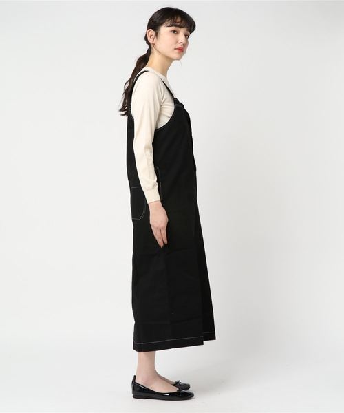 Khaju（カージュ）の「FRUITS OF THE LOOM:ジャンパースカート（ジャンパースカート・レディース・ブラック/ベージュ・ONE SIZE）」の3枚目の写真