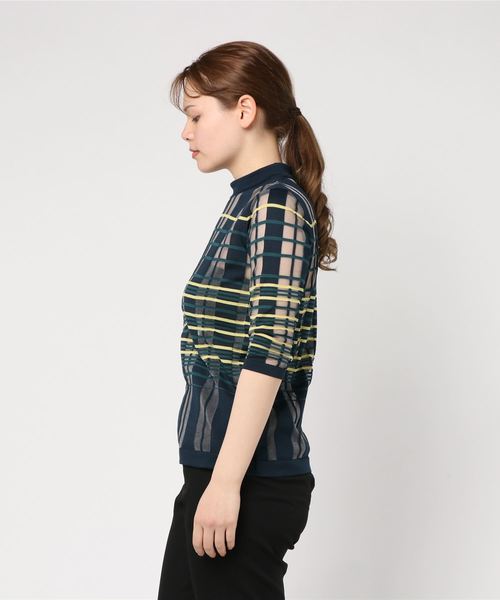 STUDIOUS - 【新品未開封】シアーチェックニットプルオーバー MAISON SPECIAL MAISON SPECIAL（メゾンスペシャル）の「シアーチェックニット