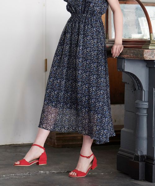 MAJESTIC LEGON（マジェスティックレゴン）の「2WAYショルダーフラワーワンピ（ワンピース・レディース・ホワイト系その他/グリーン系その他/ブルー系その他4・SMALL/MEDIUM）」の13枚目の写真