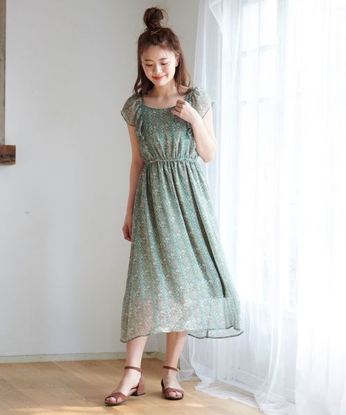 MAJESTIC LEGON（マジェスティックレゴン）の「2WAYショルダーフラワーワンピ（ワンピース・レディース・ホワイト系その他/グリーン系その他/ブルー系その他4・SMALL/MEDIUM）」の16枚目の写真
