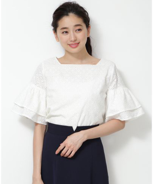 NATURAL BEAUTY BASIC(ナチュラルビューティーベーシック)の「エンブロイダリーブラウス(シャツ/ブラウス・レディース・ネイビー/オフホワイト/ピンク・SMALL/MEDIUM)」の17枚目の写真