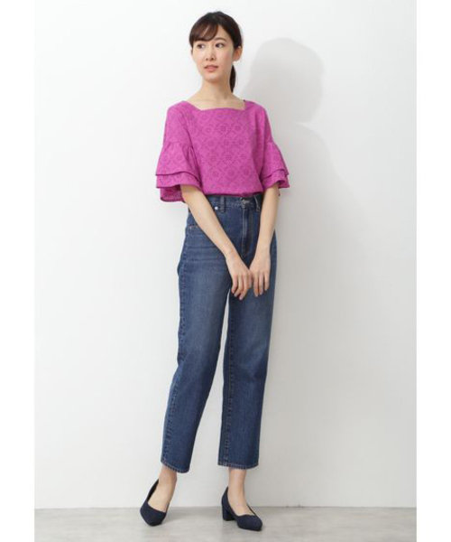 NATURAL BEAUTY BASIC(ナチュラルビューティーベーシック)の「エンブロイダリーブラウス(シャツ/ブラウス・レディース・ネイビー/オフホワイト/ピンク・SMALL/MEDIUM)」の20枚目の写真