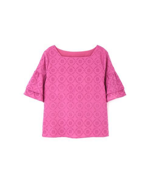 NATURAL BEAUTY BASIC(ナチュラルビューティーベーシック)の「エンブロイダリーブラウス(シャツ/ブラウス・レディース・ネイビー/オフホワイト/ピンク・SMALL/MEDIUM)」の12枚目の写真