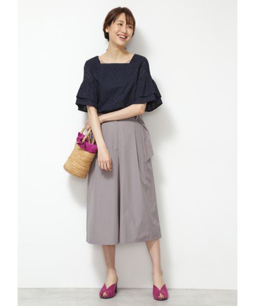 NATURAL BEAUTY BASIC(ナチュラルビューティーベーシック)の「エンブロイダリーブラウス(シャツ/ブラウス・レディース・ネイビー/オフホワイト/ピンク・SMALL/MEDIUM)」の18枚目の写真