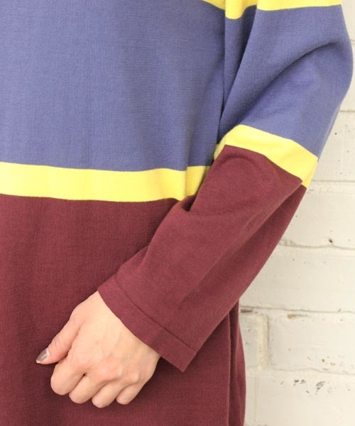 Kastane（カスタネ）の「【melple×Kastane】ラガーワンピース（ワンピース・レディース・ネイビー/バーガンディー・FREE）」の8枚目の写真