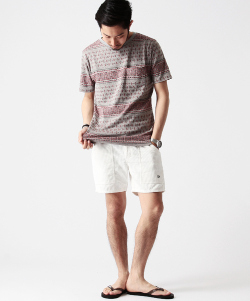 BEAMS（ビームス）の「○WASH'N'MADE×BEAMS / 別注 バンダナジャカード（Tシャツ/カットソー・メンズ・グレー/グリーン系その他/ネイビー・MEDIUM/LARGE/SMALL）」の14枚目の写真