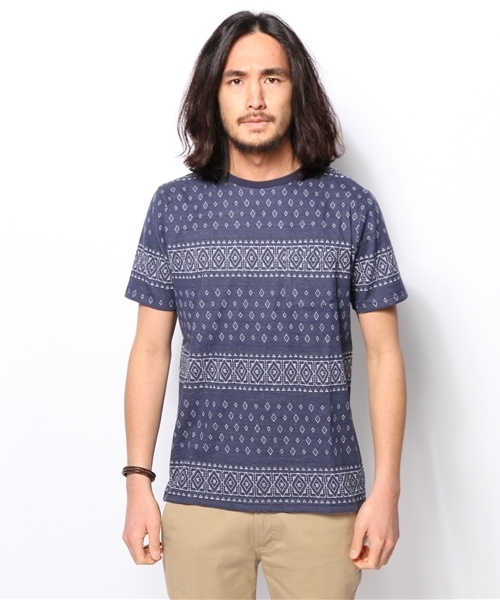 BEAMS（ビームス）の「○WASH'N'MADE×BEAMS / 別注 バンダナジャカード（Tシャツ/カットソー・メンズ・グレー/グリーン系その他/ネイビー・MEDIUM/LARGE/SMALL）」の10枚目の写真