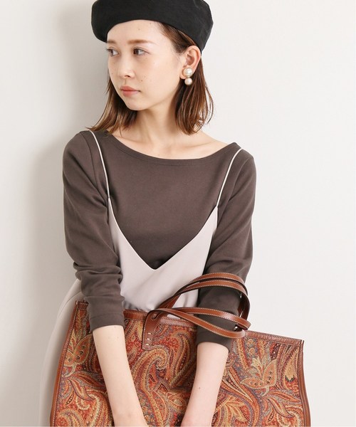 セール】AURALEE*IENA 別注ボートネックTシャツ◇(Tシャツ/カットソー セール】AURALEE*IENA 別注ボートネックTシャツ◇(Tシャツ/カットソー