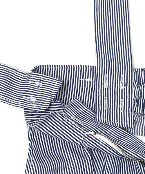 WEGO（ウィゴー）の「WEGO/サスペンダー付コクーンスカート（デニムスカート・レディース・ホワイト/インディゴブルー/ストライプ・FREE）」の11枚目の写真