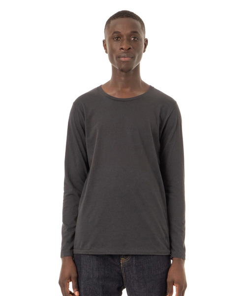 DAILY STANDARD by SANDINISTA（デイリースタンダードバイサンディニスタ）の「Cadet C/N L-S Tee / クルーネック長袖Tシャツ（Tシャツ/カットソー・メンズ・ホワイト/ブラック/ヘザーグレー/ネイビー/チャコールグレー・SMALL/LARGE/MEDIUM/X-LARGE/X-SMALL）」の3枚目の写真