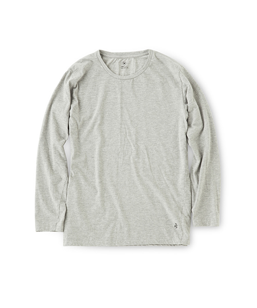 DAILY STANDARD by SANDINISTA（デイリースタンダードバイサンディニスタ）の「Cadet C/N L-S Tee / クルーネック長袖Tシャツ（Tシャツ/カットソー・メンズ・ホワイト/ブラック/ヘザーグレー/ネイビー/チャコールグレー・SMALL/LARGE/MEDIUM/X-LARGE/X-SMALL）」の11枚目の写真