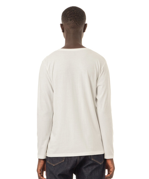 DAILY STANDARD by SANDINISTA（デイリースタンダードバイサンディニスタ）の「Cadet C/N L-S Tee / クルーネック長袖Tシャツ（Tシャツ/カットソー・メンズ・ホワイト/ブラック/ヘザーグレー/ネイビー/チャコールグレー・SMALL/LARGE/MEDIUM/X-LARGE/X-SMALL）」の20枚目の写真