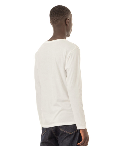 DAILY STANDARD by SANDINISTA（デイリースタンダードバイサンディニスタ）の「Cadet C/N L-S Tee / クルーネック長袖Tシャツ（Tシャツ/カットソー・メンズ・ホワイト/ブラック/ヘザーグレー/ネイビー/チャコールグレー・SMALL/LARGE/MEDIUM/X-LARGE/X-SMALL）」の19枚目の写真