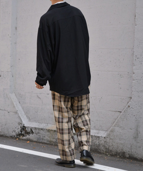 kutir(クティール)の「刺繍オープンカラーシャツ(シャツ/ブラウス・メンズ・ブラック/ダークブラウン/ライトパープル・MEDIUM/LARGE)」の6枚目の写真