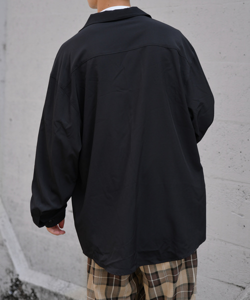 kutir(クティール)の「刺繍オープンカラーシャツ(シャツ/ブラウス・メンズ・ブラック/ダークブラウン/ライトパープル・MEDIUM/LARGE)」の9枚目の写真