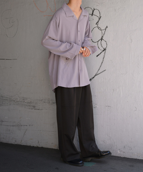 kutir(クティール)の「刺繍オープンカラーシャツ(シャツ/ブラウス・メンズ・ブラック/ダークブラウン/ライトパープル・MEDIUM/LARGE)」の16枚目の写真