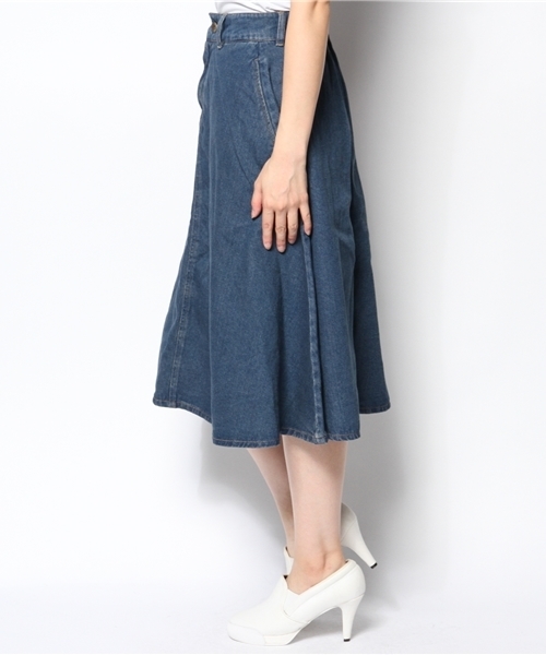 WEGO（ウィゴー）の「WEGO/デニムミディ丈スカート（デニムスカート・レディース・ネイビー/インディゴブルー・FREE）」の6枚目の写真