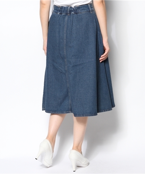 WEGO（ウィゴー）の「WEGO/デニムミディ丈スカート（デニムスカート・レディース・ネイビー/インディゴブルー・FREE）」の7枚目の写真