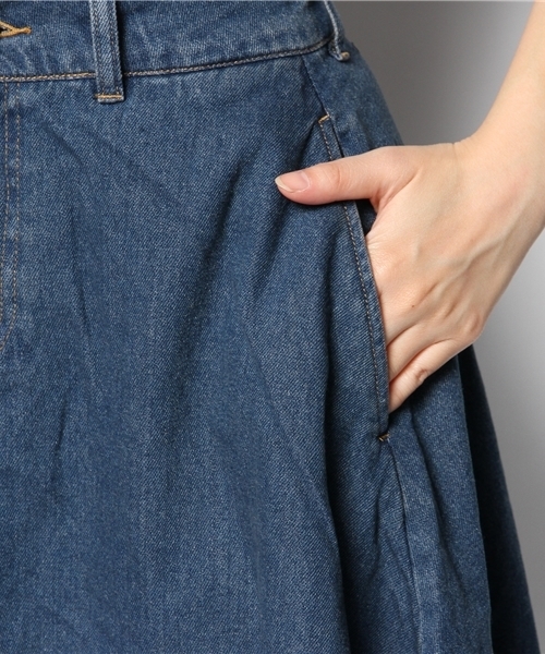 WEGO（ウィゴー）の「WEGO/デニムミディ丈スカート（デニムスカート・レディース・ネイビー/インディゴブルー・FREE）」の10枚目の写真