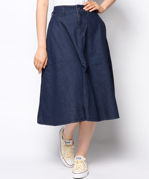 WEGO（ウィゴー）の「WEGO/デニムミディ丈スカート（デニムスカート・レディース・ネイビー/インディゴブルー・FREE）」の11枚目の写真