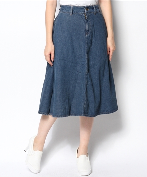 WEGO（ウィゴー）の「WEGO/デニムミディ丈スカート（デニムスカート・レディース・ネイビー/インディゴブルー・FREE）」の12枚目の写真