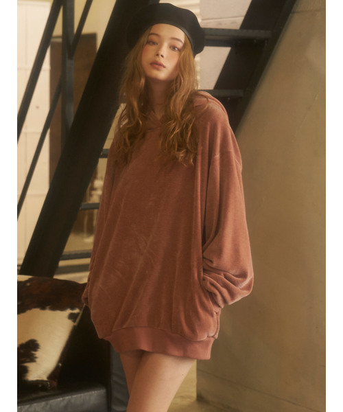 Darich(ダーリッチ)の「コーデュロイワイドPO(パーカー・レディース・アイボリー/ベージュ/ピンク/ブラック・FREE)」の4枚目の写真