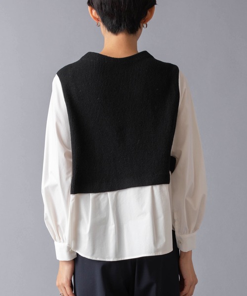 La SRIC（ラスリック）の「LaSRIC/前後2WAYドッキングプルオーバー（シャツ/ブラウス・レディース・グレー/ベージュ/オフホワイト・MEDIUM）」の19枚目の写真