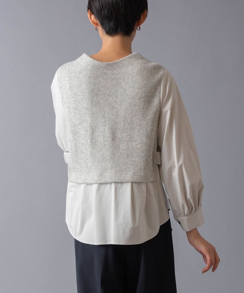 La SRIC（ラスリック）の「LaSRIC/前後2WAYドッキングプルオーバー（シャツ/ブラウス・レディース・グレー/ベージュ/オフホワイト・MEDIUM）」の20枚目の写真