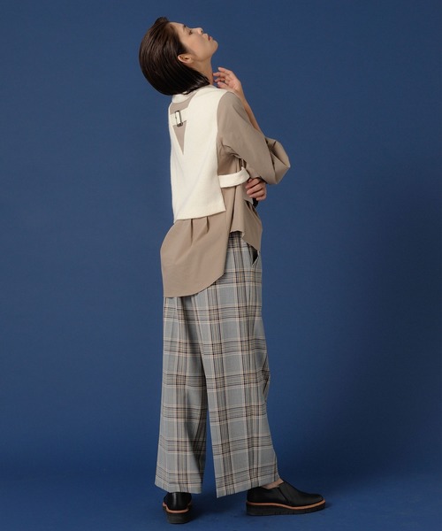 La SRIC（ラスリック）の「LaSRIC/前後2WAYドッキングプルオーバー（シャツ/ブラウス・レディース・グレー/ベージュ/オフホワイト・MEDIUM）」の14枚目の写真