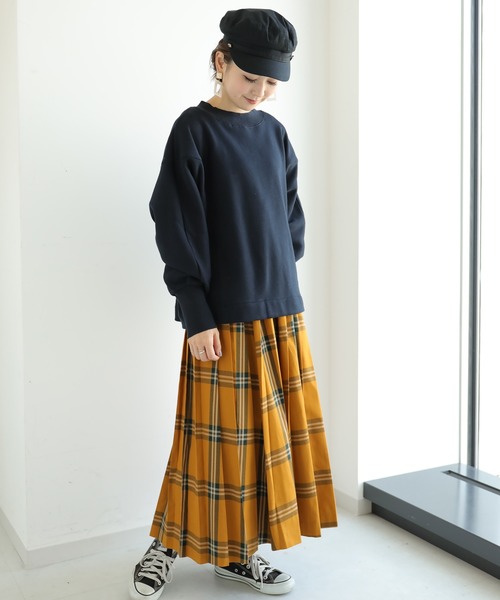 AMERICAN HOLIC(アメリカンホリック)の「クルーネック変形切替裏毛裏起毛プルオーバー*(スウェット・レディース・ホワイト系その他/チャコールグレー/ライトグレー/ブルー/ネイビー・M/L)」の9枚目の写真