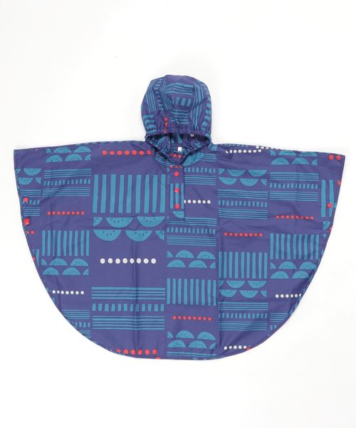 392 plusm（サンキューニプリュスエム）の「rain poncho kids M（レインコート/ポンチョ・キッズ・ネイビー/レッド/ブラック/グレー/ブルー/オフホワイト/グリーン/イエロー・M）」の5枚目の写真