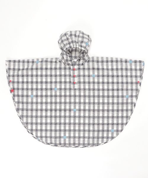 392 plusm（サンキューニプリュスエム）の「rain poncho kids M（レインコート/ポンチョ・キッズ・ネイビー/レッド/ブラック/グレー/ブルー/オフホワイト/グリーン/イエロー・M）」の3枚目の写真