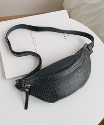 【c.u.l】【2019AW】クロコ型押し ショルダーバッグ ボディーバッグ サコッシュ cha150