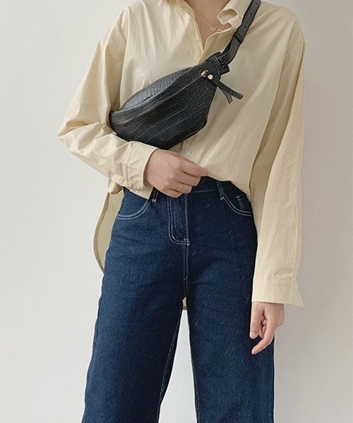 c.u.l(シーユーエル)の「【c.u.l】【2019AW】クロコ型押し ショルダーバッグ ボディーバッグ サコッシュ cha150(ボディバッグ/ウエストポーチ・レディース・ブラック/ダークブラウン/ブラウン/アイボリー・FREE)」の10枚目の写真