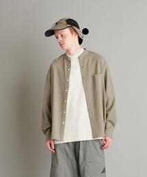 Steven Alan | ＜Steven Alan＞ PE/MELANGE BOX BAND COLLAR SHIRT-BOLD/シャツ(シャツ/ブラウス)