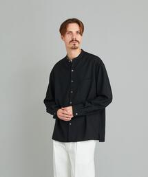 Steven Alan | ＜Steven Alan＞ PE/MELANGE BOX BAND COLLAR SHIRT-BOLD/シャツ(シャツ/ブラウス)