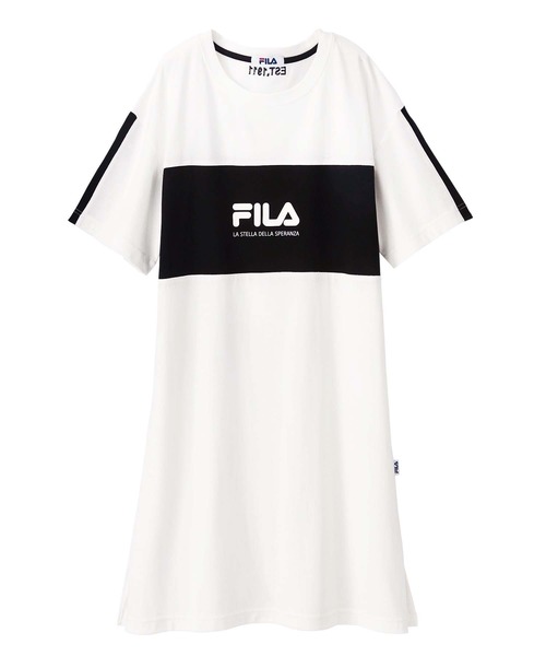 夏新着 fila モノトーン配色tシャツワンピ ワンピース Fila フィラ のファッション通販 Zozotown