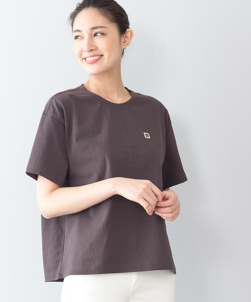 CONVERSE(コンバース)の「【CONVERSE/コンバース】ロゴワッペン ドロップショルダーTシャツ ビッグシルエット(Tシャツ/カットソー・レディース・スミクロ/ブラック/ホワイト・LARGE/MEDIUM)」の10枚目の写真