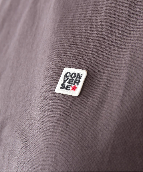 CONVERSE(コンバース)の「【CONVERSE/コンバース】ロゴワッペン ドロップショルダーTシャツ ビッグシルエット(Tシャツ/カットソー・レディース・スミクロ/ブラック/ホワイト・LARGE/MEDIUM)」の6枚目の写真