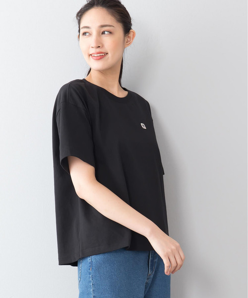 CONVERSE(コンバース)の「【CONVERSE/コンバース】ロゴワッペン ドロップショルダーTシャツ ビッグシルエット(Tシャツ/カットソー・レディース・スミクロ/ブラック/ホワイト・LARGE/MEDIUM)」の15枚目の写真