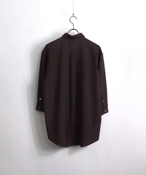 Confirm(コンファーム)の「Confirm / コンファーム TR7分丈スナップボタンシャツ(シャツ/ブラウス・メンズ・ブラック/ダークブラウン/ベージュ/グレー/ブルー/ブラック系その他/ベージュ系その他/ワイン・M/L)」の10枚目の写真