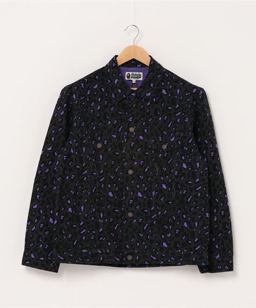 Apee ハート柄デニムジャケット A BATHING APE（アベイシングエイプ）の「LEOPARD TRACKER